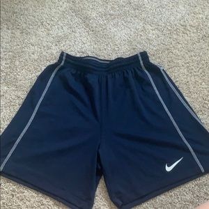 Nike dark blue dry fit youth shorts!